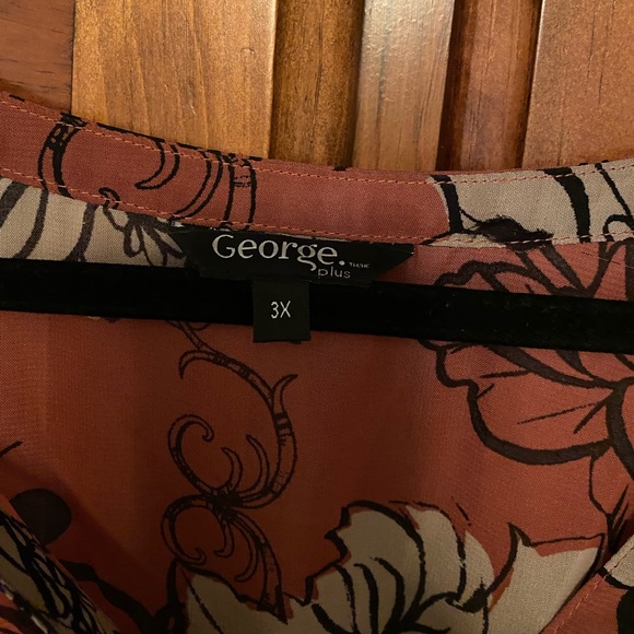 George Floral Printed Sheer Dress, high-low dress, cover up dress for swimwear - Picture 3 of 4